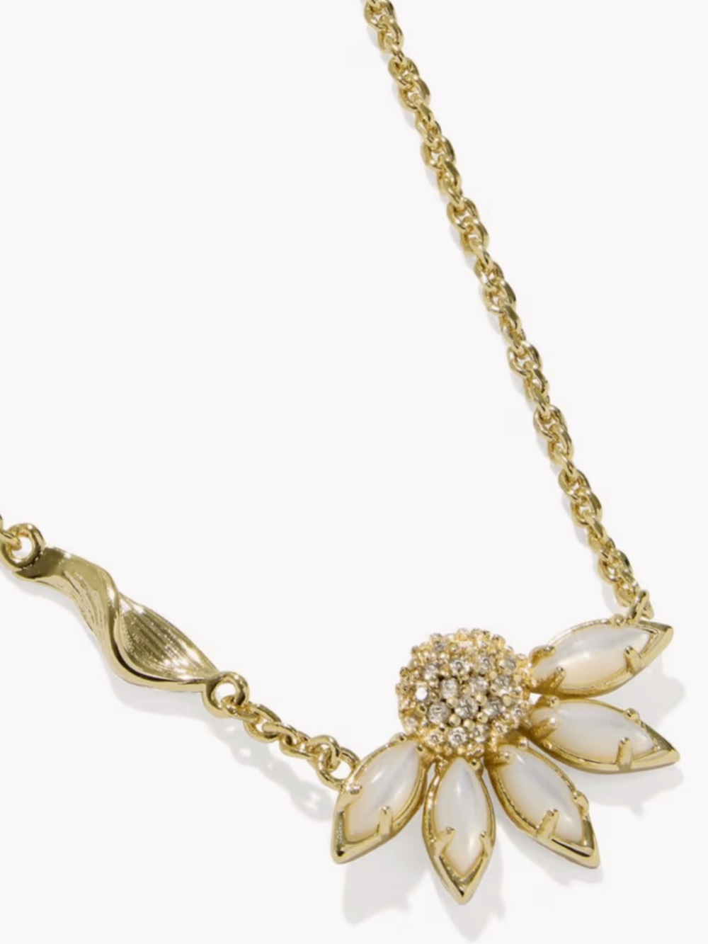 kendra scott anya flower gold short pendant necklace - Picture 2 of 4